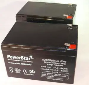 12V 12AH SLA BATTERY 12 VOLT - F2 TERMINAL / 2 PACK UB12120 by PowerStar