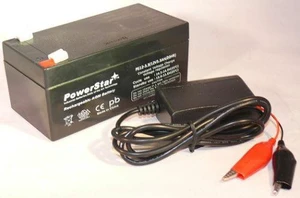 12V 3AH SLA Battery replaces BP3-12 BP3.6-12 CF12V2.6 CFM12V3 CP1232 + CHARGER 12V 3AH SLA Battery replaces BP3-12 BP3.6-12 CF12V2.6 CFM12V3 CP1232 + CHARGER