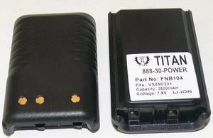 2X Replacement VERTEX FNB-V103LIA AAG40X021 VX-231 VX231 7.4V 2200mAh LiIon