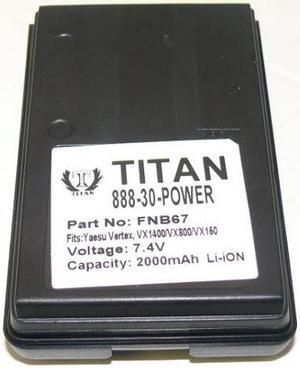 FNB-V67 Li-lon2000mAh for Yaesu Vertex FT60 VX-410 VX-210A