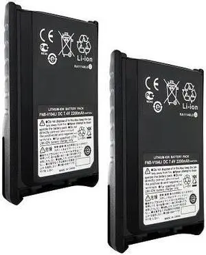 2PACK - FNB-V104Li 2200mAh Battery for Yaesu Vertex VX-230 VX-231 Two-Way Radio