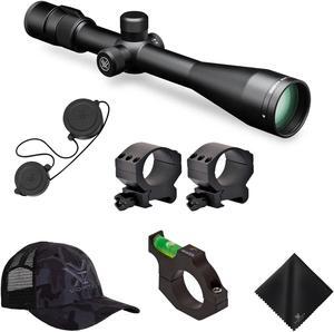 Vortex Optics Viper 6.5-20x50 PA SFP Mil-Dot MOA Riflescope with Vortex Optics 30mm Tactical Rings (Medium), Vortex Logo Hat Camo Black and Waith 30mm Riflescope Bubble Leveler (Bundle Set)