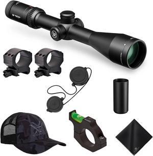 Vortex Optics Viper HS 4-16x50 SFP Dead-Hold BDC MOA Riflescope with Vortex Optics 30mm Tactical Rings (Medium), Vortex Logo Hat Camo Black and Waith 30mm Riflescope Bubble Leveler (Bundle Set)