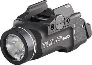 Streamlight 69401 TLR-7 Sub 500 Lumens Compact Rail Mounted Tactical Light, Black, Box Packaged