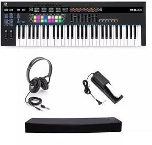 Novation SL MK3 61-Key MIDI & CV Piano with Headphones, Pedal, Cover Bundle