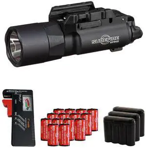 SureFire X300T-A Turbo Handgun Weaponlight, Black, Batteries/Tester/Cases Bundle
