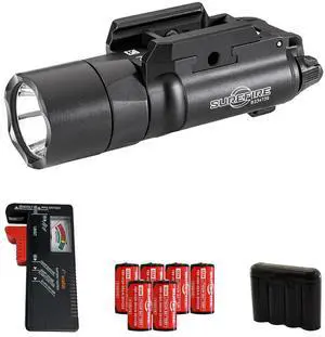 SureFire X300T-B Turbo Handgun Weaponlight Black, Batteries/Tester/Cases Bundle