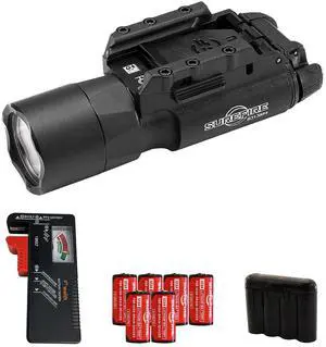 SureFire X300 Handgun WeaponLight, Black with Batteries/Tester/Cases Bundle