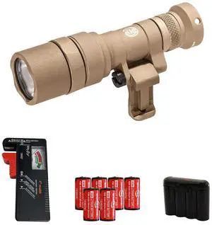 SureFire M340C-PRO Mini Scout Light, Tan with Batteries/Tester/Cases Bundle