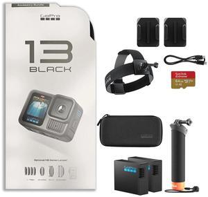 GoPro Hero13 Black 27MP Waterproof Action Camera with Head Strap Bundle