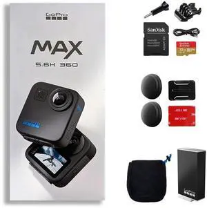 GoPro MAX 360 Action Camera+Enduro Li-Ion Battery+32GB Extreme microSDHC Bundle