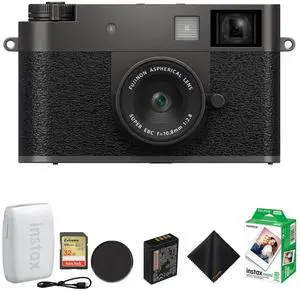 FUJIFILM X Half Digital Camera Charcoal+INSTAX MINI LINK 3 Printer+32GB+Film Kit