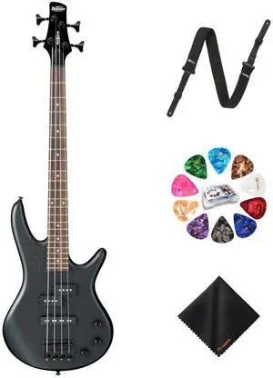 Ibanez GSRM20 4-String Bass Weathered Black Guitar, Right Handed+Strap+Picks Kit