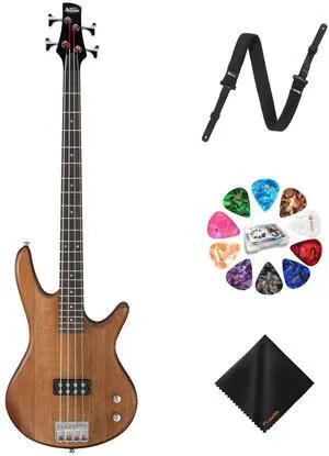 Ibanez GSR100EXMOL Electric Bass Mahogany Oil Guitar, Right Hand+Strap+Picks Kit