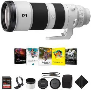 Sony FE 200-600mm f/5.6-6.3 G OSS Lens for E-Mount+64GB SDHC+Corel Software Kit