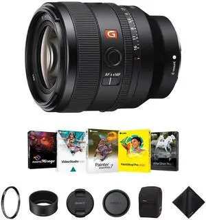 Sony FE 50mm f/1.4 GMaster Lens for Sony E Mount+67mm Filter+Corel Software Kit