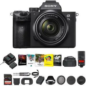 Sony a7 III Mirrorless Full-Frame Digital Camera w/ 28-70mm Lens+Godox Flash Kit