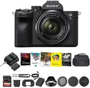 Sony a7 IV Mirrorless Hybrid Digital Camera+Batteries+Corel Software+128GB Kit