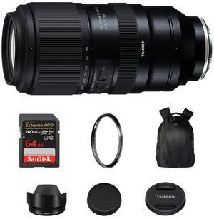 Tamron 50-400mm f/4.5-6.3 Di III VC VXD Lens-Sony E+64GB SDXC+Tiffen Filter Kit