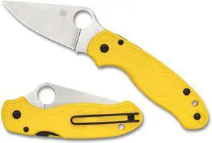 Spyderco Para 3 Lightweight Signature Knife Stainless Steel Blade, Yellow
