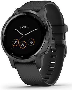 Garmin Vívoactive 4S, Smaller-Sized GPS Smartwatch, Features Music, Body Energy Monitoring, Animated Workouts, Pulse Ox Sensors and More, Black