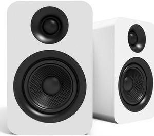 Kanto YUP4W Passive Bookshelf Speakers with 1" Silk Dome Tweeter and 4" Kevlar Woofer - External Amplifier/Receiver Required - Pair (White)