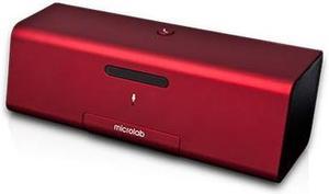 Microlab MD 212 Portable Bluetooth Speaker Dock with 30-pin Connecter and Mic (Red)