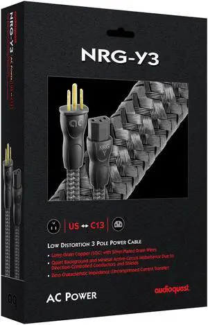 AudioQuest NRG-Z3 Low-Distortion 3-Pole AC Power Cable - 3.28' (1m)