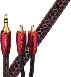 AudioQuest Golden Gate Male RCA to 2 Male Mini RCA Cables - 9.84 ft. (3m)