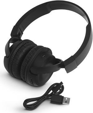 JBL T450BT Wireless On-Ear Headphones with Built-In Remote and Microphone (Black)