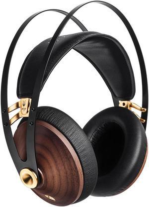 Meze 99 Classics Wired Wooden Closed Back Over Ear Headphones with Microphone WalnutGold