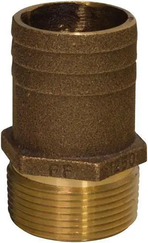 GROCO 1 1/2 NPT X 1 3/4 ID HOSE BARB STRAIGHT FITTING