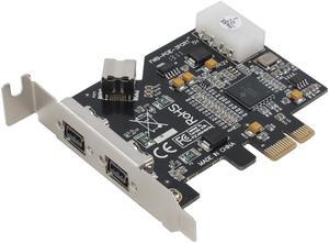 SEDNA - PCI-Express IEEE 1394b FireWire 3 Port Controller Card ( 2 External + 1 Internal ) with Low Profile Bracket