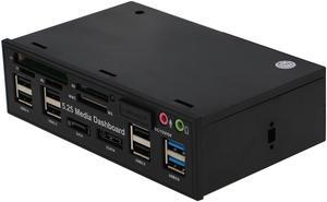 SEDNA - 5.25" DVD ROM Bay Multi Function Front Panel ( 6 x USB 2.0,2 x USB 3.0,2 x SATA,Audio, Card Reader )