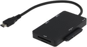 SEDNA USB 3.1 ( GEN 1) 2 Port Hub / Card Reader / SATA III Combo Adapter with Type C Cable