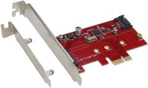 SEDNA - PCI Express NGFF M2 Key B ( SATA III ) SSD Adapter with 1 SATA III port ( SSD not included )