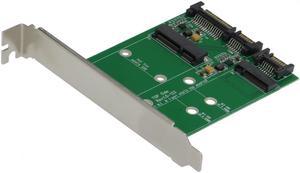 SEDNA - PCI/PCIe Mounting Adapter for 1 x mSATA SSD and 1 x NGFF M2 Key B ( SATA III ) SSD