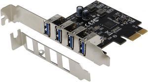 SEDNA - PCI Express USB 3.1 Gen I ( 5Gbps ) 4 Port Adapter with Low Profile Bracket - Supports Windows, Linux and Mac Pro ( 2008 to 2012 Late Version ) , no need power connector