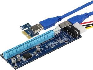 SEDNA - PCI-E 1X to 16X Riser Card Extender with USB and power cable