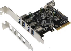 Sedna - PCIe 5 Port (4E1I) USB 3.1 Gen II (10Gbps) Adapter Card with Low and Standard Profile Brackets