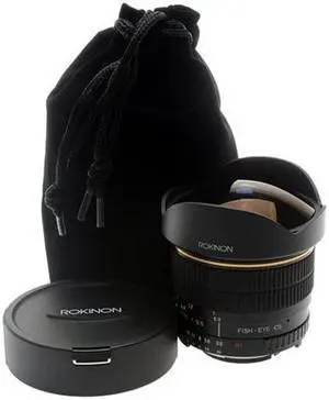 Rokinon FE8MC 8mm f/3.5 Aspherical Fisheye Lens for Canon DSLR Cameras Black
