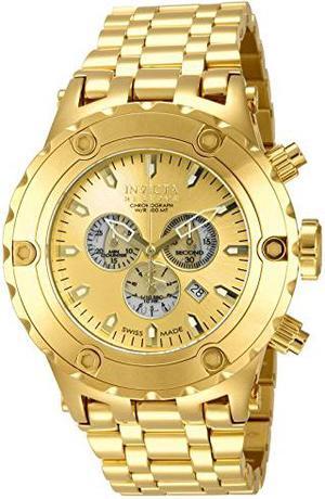 Invicta Men's Subaqua Reserve Analog Japan Quartz Chronograph Gold Watch 14506