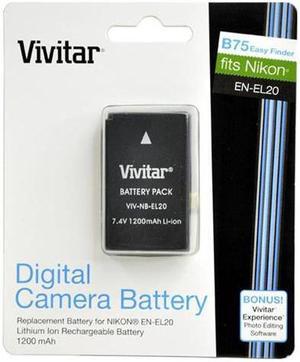Vivitar Replacement Battery for Nikon EN-EL20 Lithium Ion Rechargeable - VIV-NB-EL20