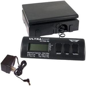 My Weigh Ultraship 35 LB Electronic Digital Shipping Scale Black with Ultraship Power Supply