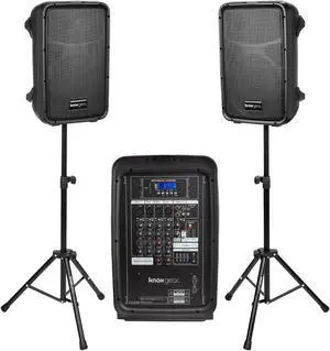 Knox Gear 8" Active Loudspeakers Combo Set with USB, SD and Bluetooth