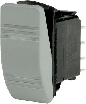BEP DPDT Contura Switch - 2-Amber LEDs - Gray - ON/ON