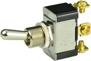 BEP Marine Chrome Plated Toggle Switch - On / Off / (On) SPDT Chrome Plated Toggle Switch - ON/OFF/ON