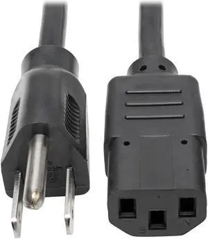 Tripp Lite TRPP006015B P006-015 18AWG JT 10A 125V 5-15P to C13 15 Feet Replacement Power Cord