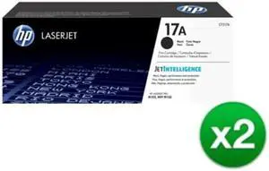 HP 17A Original Black Toner Cartridge (CF217A)(2-Pack)