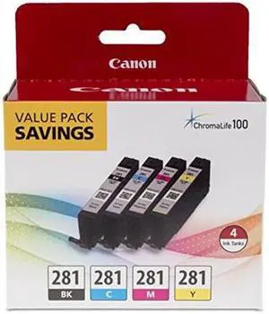 Canon Cli-281 Ink Cartridge - Black Cyan Magenta Yellow